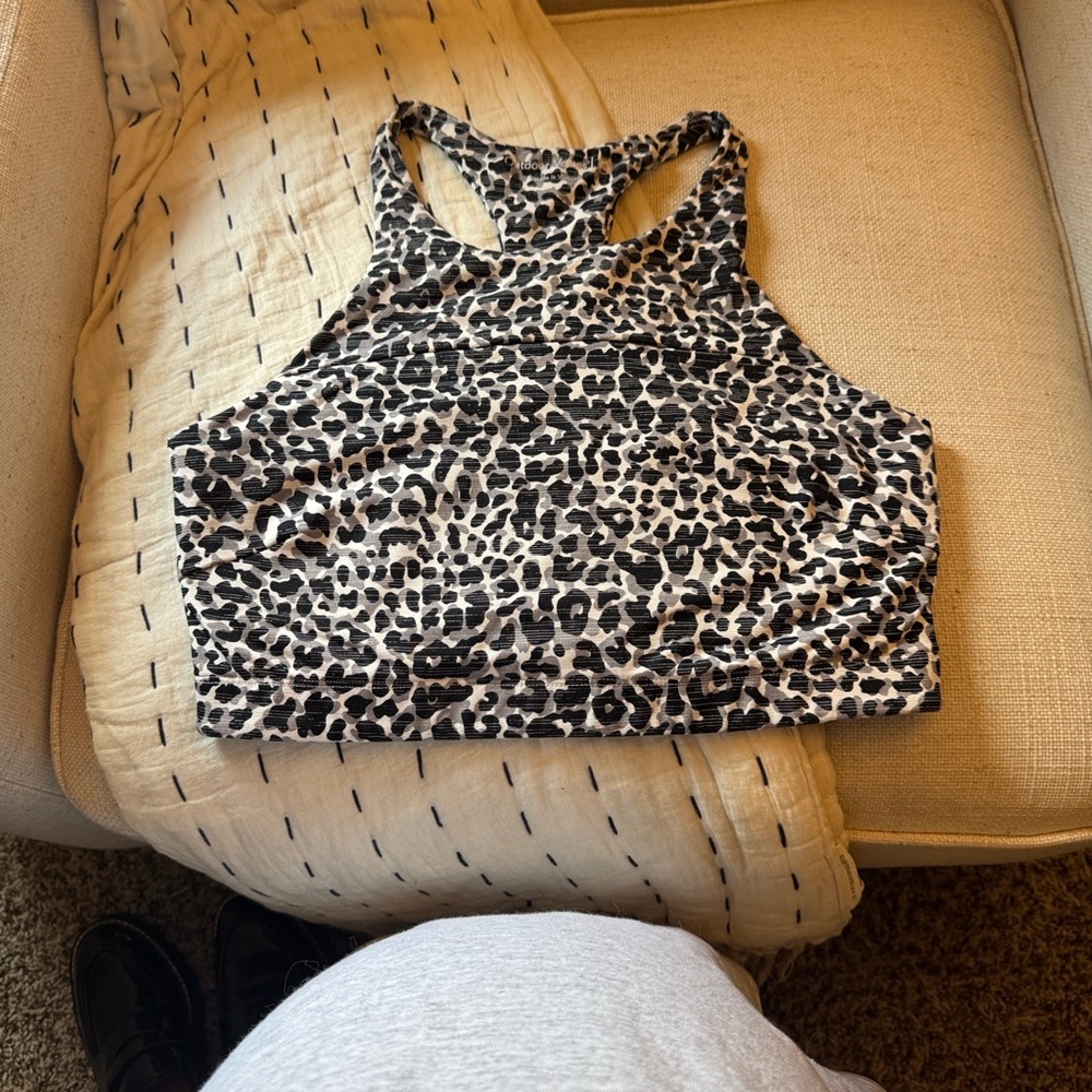 Leopard Print Racerback Sports Bra